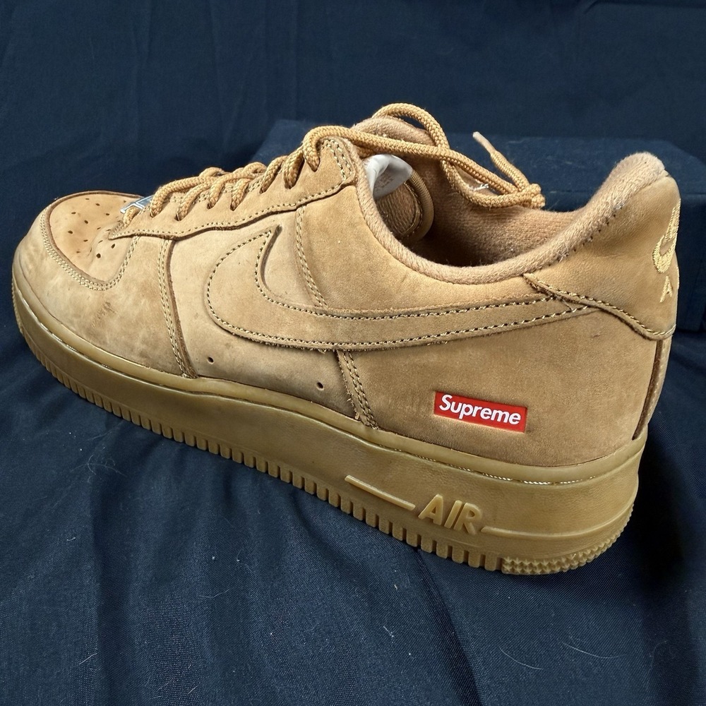 Nike Air Force 1 Supreme Wheat Men's Size 9.5 Sneakers - Picture 7 of 15